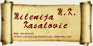 Milenija Kasalović vizit kartica